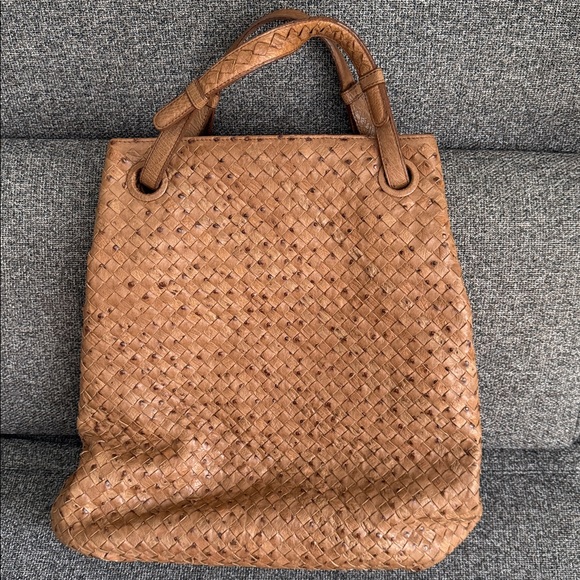 Bottega Veneta Tan Woven Tote - Picture 3 of 13